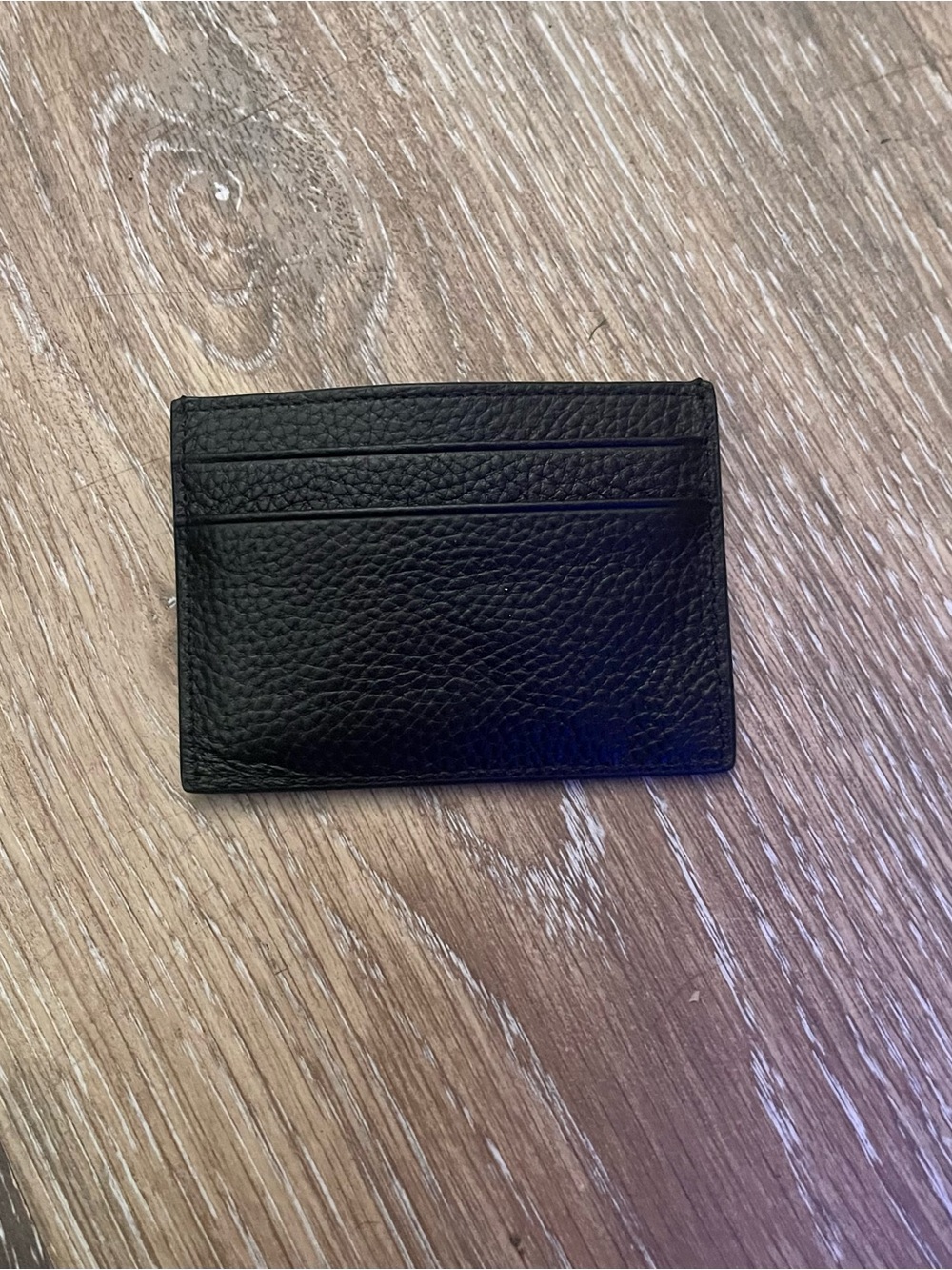 USED Saint Laurent Black Leather Card Holder - Picture 3 of 4
